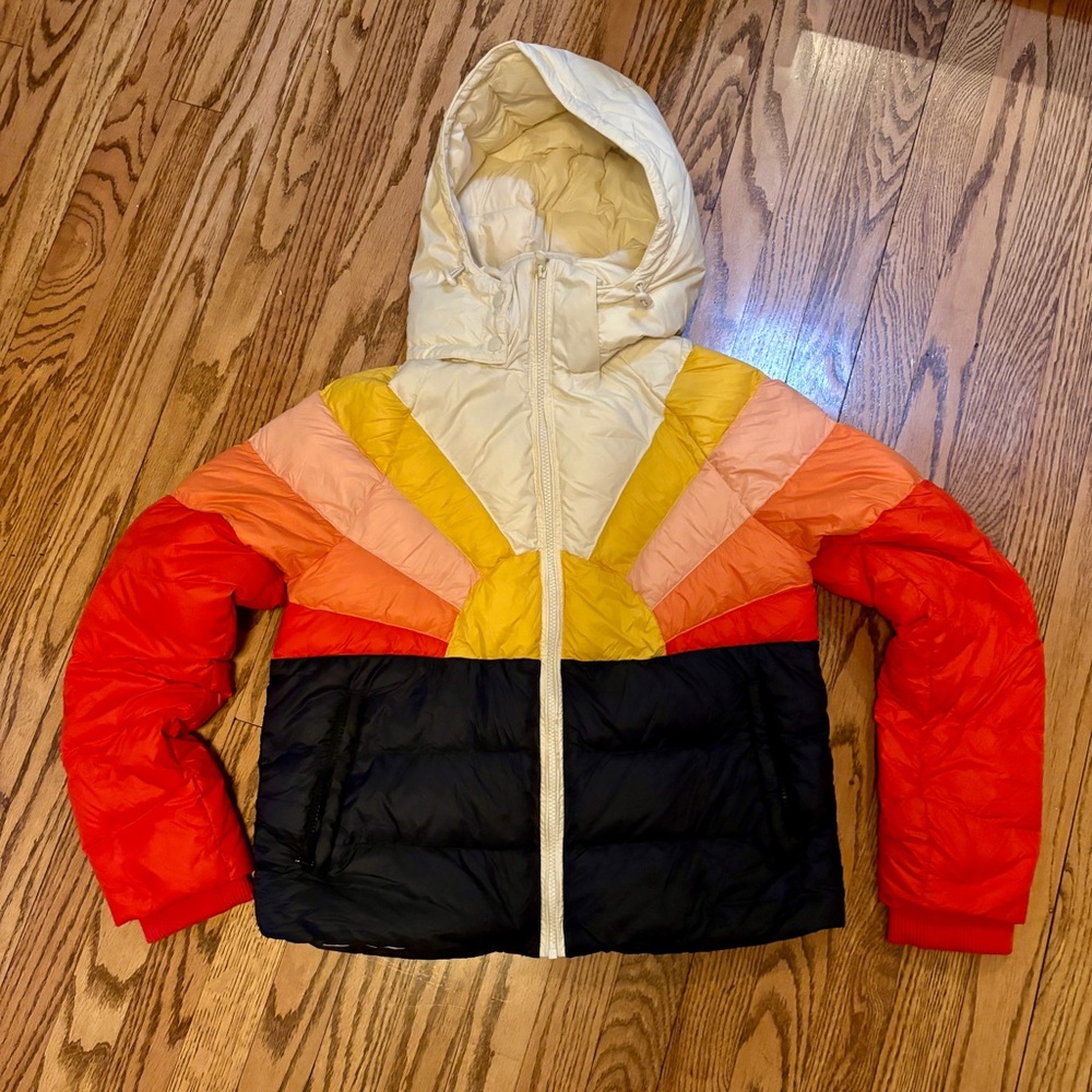 Marine Layer EUC Archive Apres Sunset Puffer - Medium / Navy Sun coat jacket
